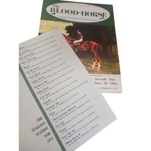 VTG 1973‎ Blood-Horse Magazine Nov 12 • Racing History + Stallion Station Insert